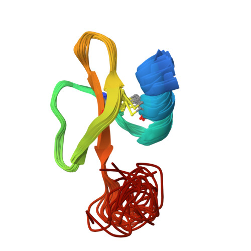 Rcsb Pdb 2lwl Structural Basis For The Interaction Of Human B Defensin 6 And Its Putative Chemokine Receptor Ccr2 And Breast Cancer Microvesicles