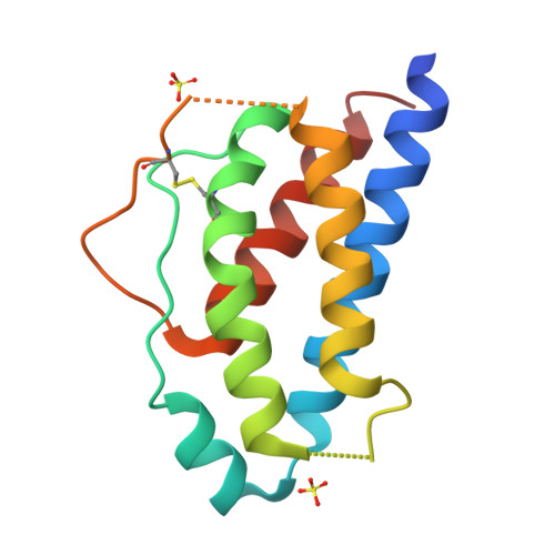 Interleukin-2 protein structure
