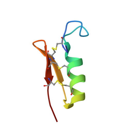 Rcsb Pdb 2ny9 Nmr Structure Of Def Abb A Mutant Of Anopheles Defensin Def Aaa