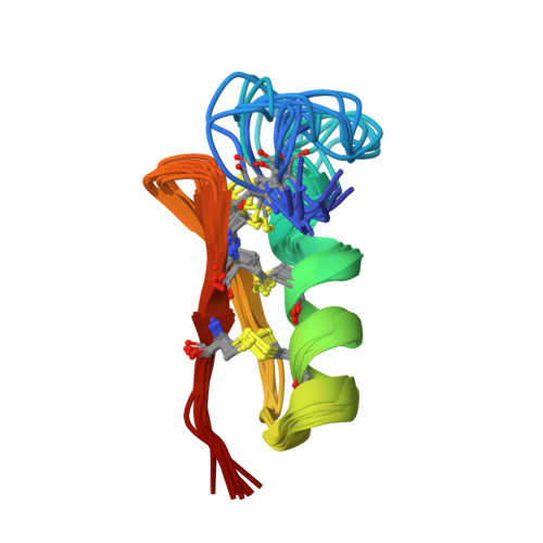 Rcsb Pdb 2ny9 Nmr Structure Of Def Abb A Mutant Of Anopheles Defensin Def Aaa