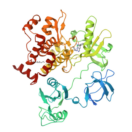 Rcsb Pdb 1opk Structural Basis For The Auto Inhibition Of C Abl Tyrosine Kinase