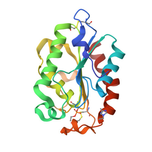 RCSB PDB - 4OYL: Humicola insolens cutinase in complex with mono ...