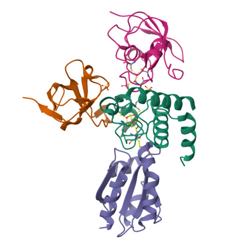 Rcsb Pdb 2pvo Crystal Srtucture Of The Ternary Complex Between Thioredoxin F Ferredoxin And Ferredoxin Thioredoxin Reductase
