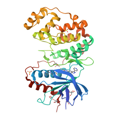 Rcsb Pdb 4qta Structure Of Human Erk2 In Complex With Sch772984 Revealing A Novel Inhibitor Induced Binding Pocket