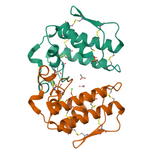 Rcsb Pdb 1s6b X Ray Crystal Structure Of A Complex Formed Between Two Homologous Isoforms Of Phospholipase From Naja Naja Sagittifera Principle Of Molecular Association And Inactivation