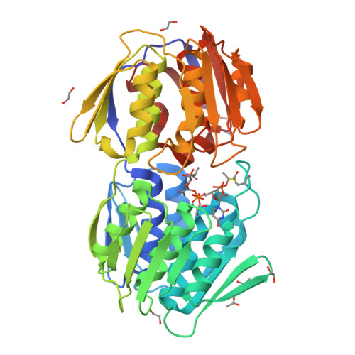 Rcsb Pdb 3su9 E Cloacae Mura In Complex With Udp N Acetylmuramic Acid And Covalent Adduct Of Pep With Cys115