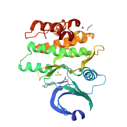 Rcsb Pdb 5v5y Crystal Structure Of Human Wee1 Kinase Domain In Complex With Mk1775