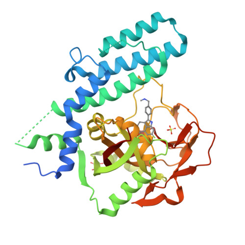 Rcsb Pdb 6vkk Crystal Structure Of Human Parp 1 Cat Domain Bound To Inhibitor Rucaparib