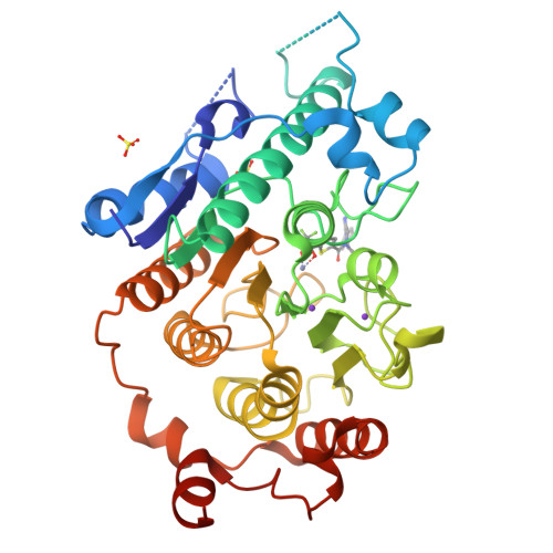 Rcsb Pdb 2vqq Structure Of Hdac4 Catalytic Domain A Double Cysteine To Alanine Mutant Bound To A Trifluoromethylketone Inhbitor