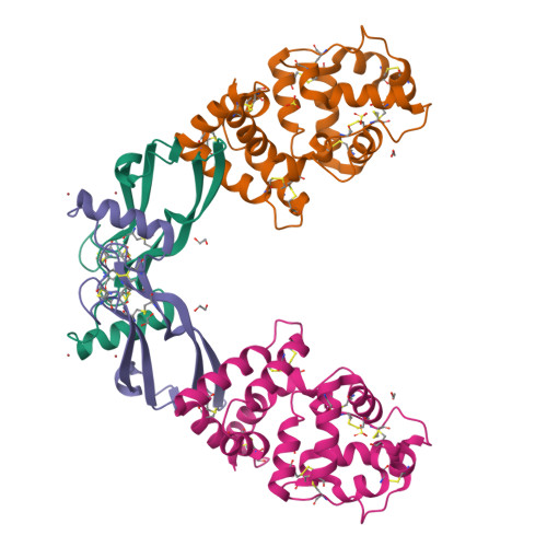 Rcsb Pdb 5vz4 Receptor Growth Factor Crystal Structure At 2 20 Angstrom Resolution