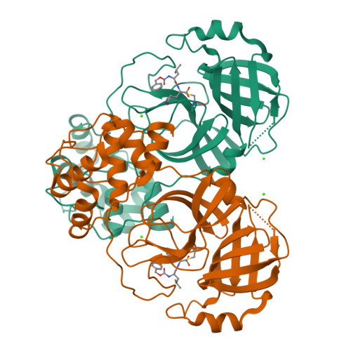 Rcsb Pdb 5wkj 2 05 A Resolution Structure Of Mers 3cl Protease In Complex With Inhibitor Gc376