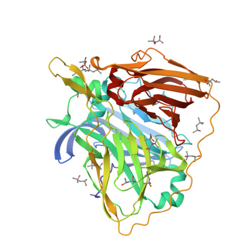 Rcsb Pdb 2yam X Ray Induced Reduction Of Laccase From Thermus Thermophilus Hb27 37 5 50 0 Percent Dose