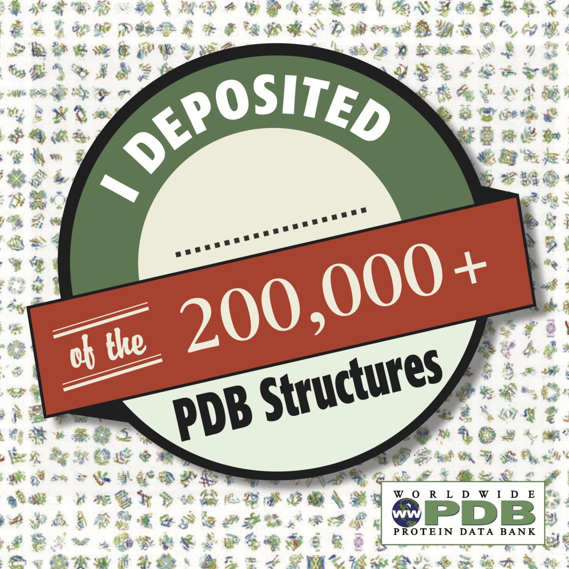 Depositors: Download this image, write the number of structures deposited, and tag us in your photos