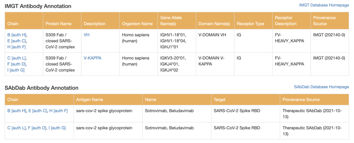 <a href="https://www.rcsb.org/annotations/6WPS#antibodyIMGT">Select the Annotations Tab for an antibody to explore (PDB structure 6wps shown here).</a>