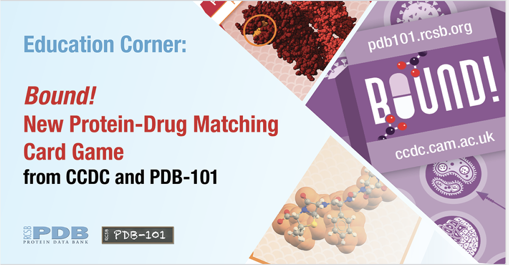 Published quarterly, each <a href="http://pdb101.rcsb.org/learn/education-corner">Education Corner</a> describes of how community members use the PDB and related resources.  <BR>Contact <a href="mailto:info@rcsb.org">info@rcsb.org</a> to contribute.