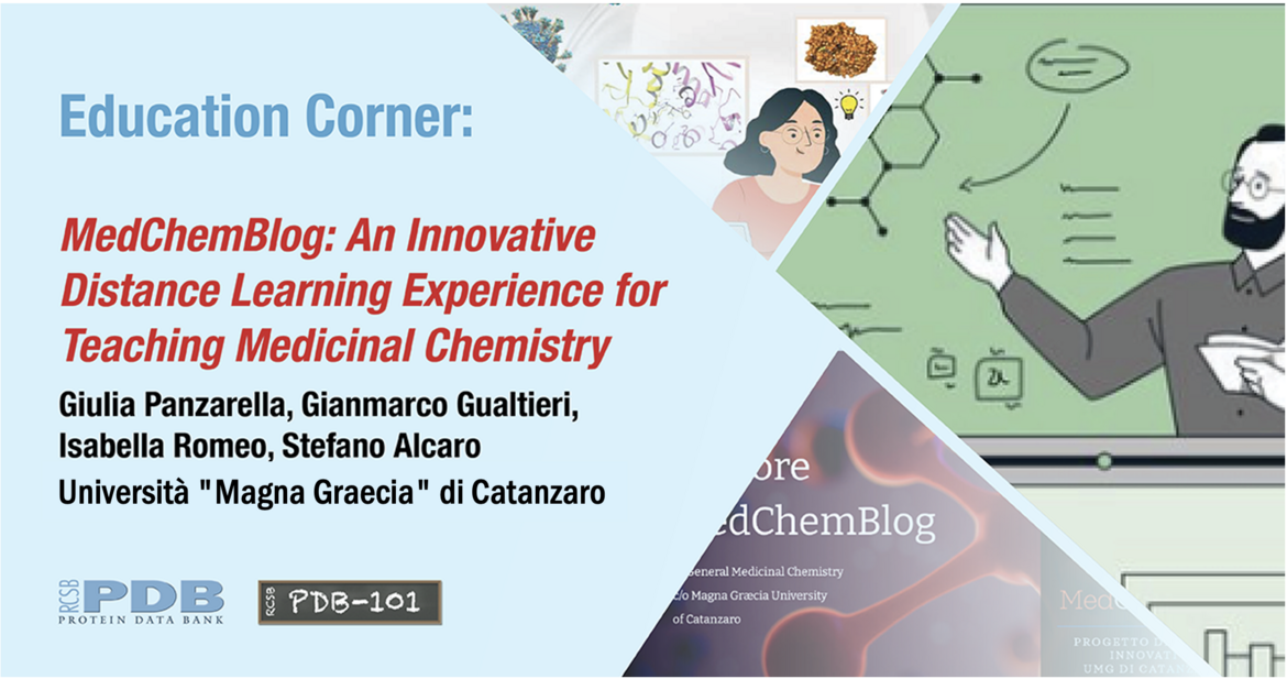 Published quarterly, each <a href="http://pdb101.rcsb.org/learn/education-corner">Education Corner</a> describes of how community members use the PDB and related resources.  <BR>Contact <a href="mailto:info@rcsb.org">info@rcsb.org</a> to contribute.