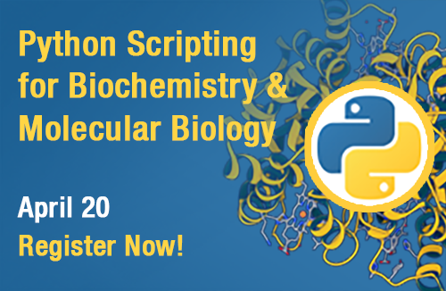 Sign up for Python Scripting for Biochemistry & Molecular Biology Course