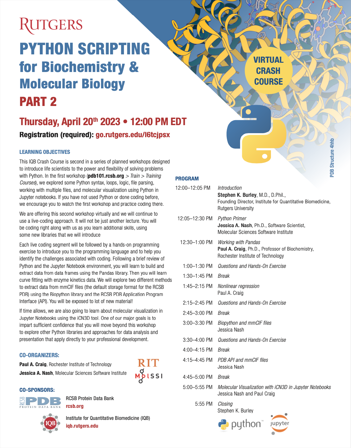 Crash Course: Python Scripting for Biochemistry & Molecular Biology (Part 2)