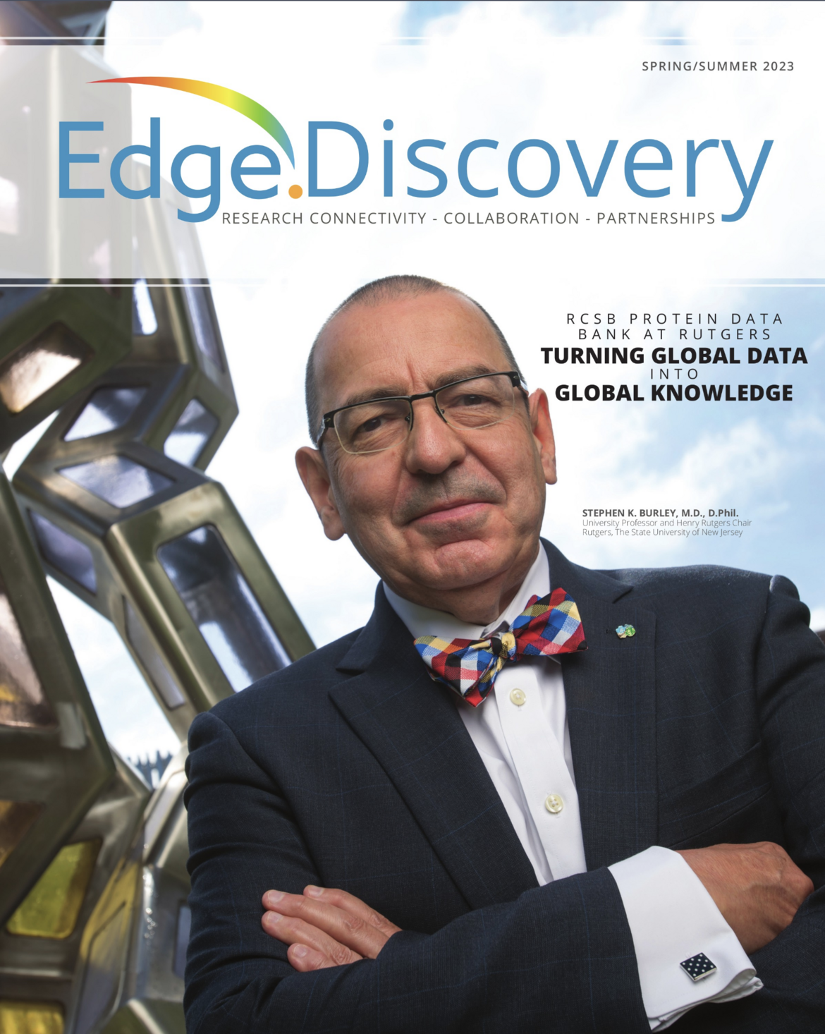 <I>RCSB PDB Director Stephen K. Burley on the cover of </I>EdgeDiscovery