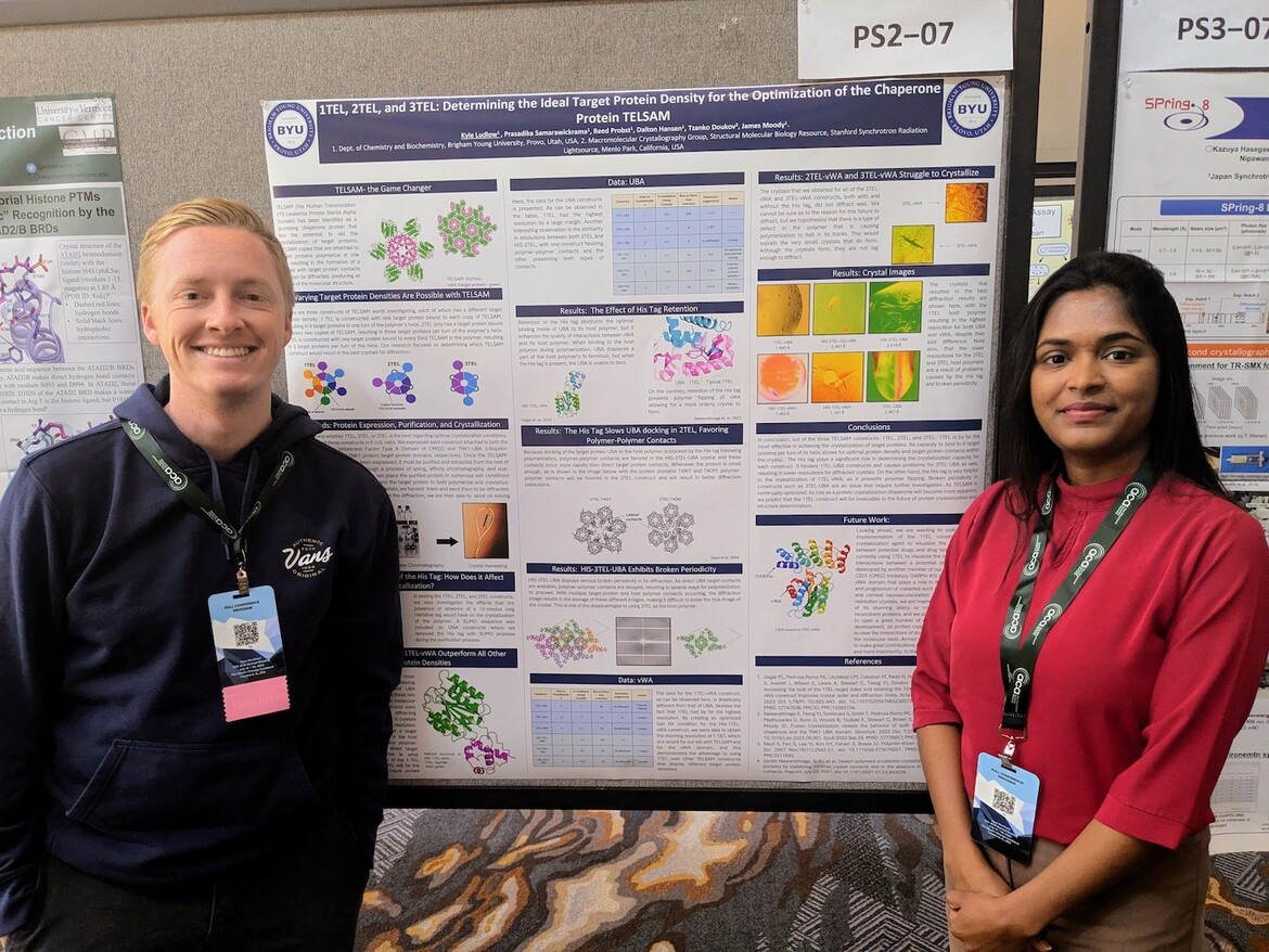 <I>Kyle Ludlow with graduate student Prasadika Samarawickrama</I>