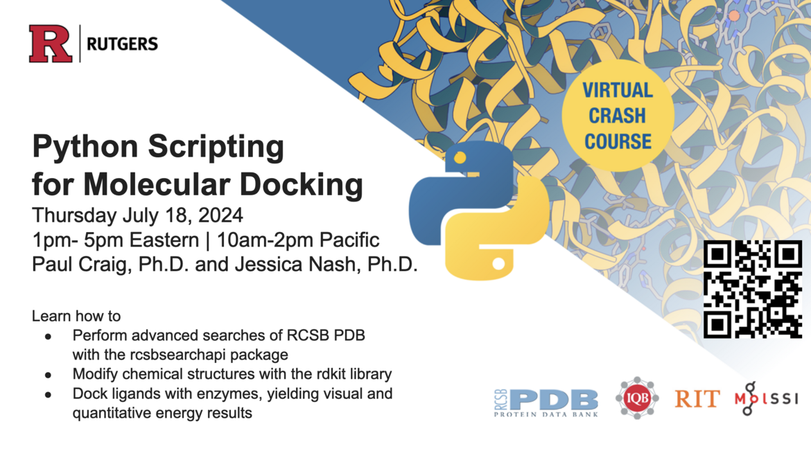 <I>Register now for the July 18 Virtual Crash Course: Python Scripting for Molecular Docking</I>