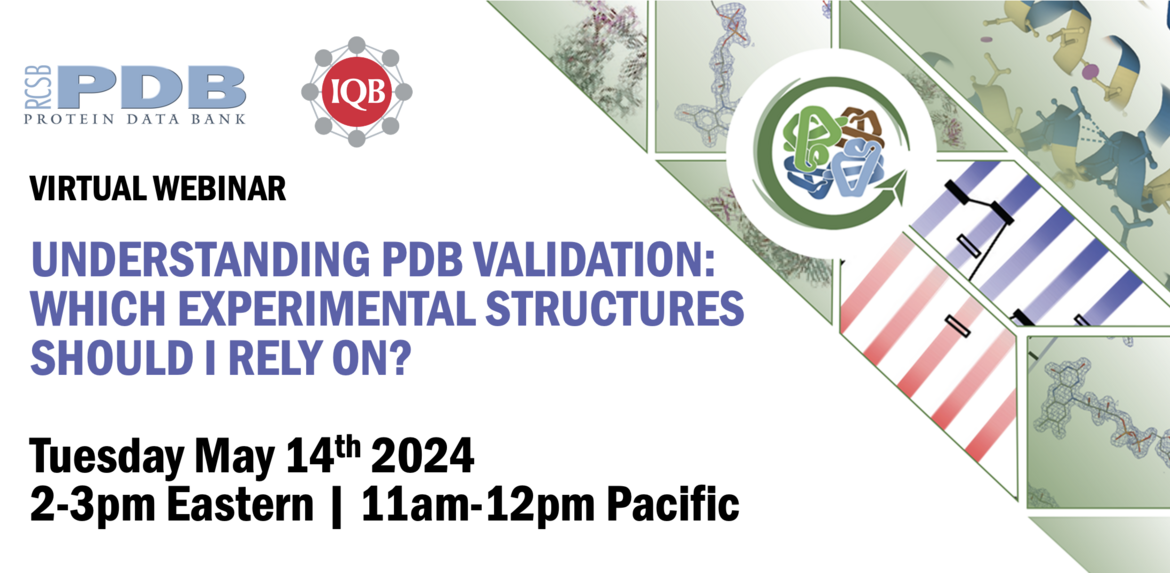 Register by May 12 for <I>Understanding PDB Validation: Which experimental structures should I rely on?</I>