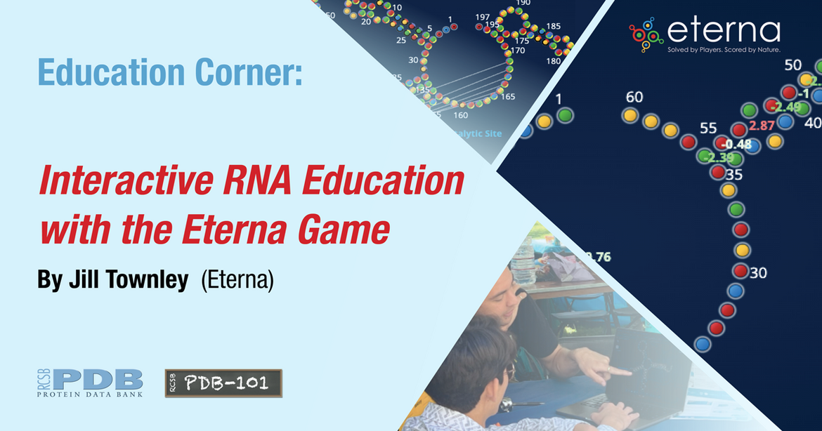 Published quarterly, each <a href="http://pdb101.rcsb.org/learn/education-corner">Education Corner</a> describes of how community members use the PDB and related resources.  <BR>Contact <a href="mailto:info@rcsb.org">info@rcsb.org</a> to contribute.
