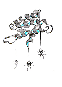Irina Bezsonova image created for the 2023 Inktober challenge spiders