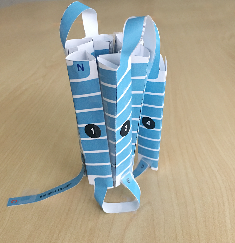 photo of paper model of GPCR