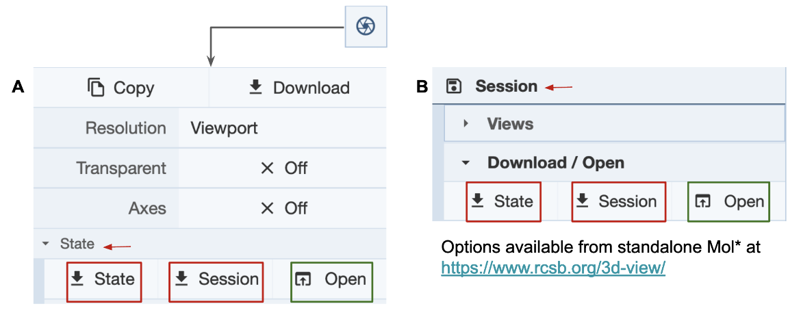 Steps in saving a session or state