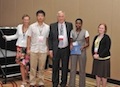 Marina Zhuravleva (RCSB PDB), Yuan Cheng, Michael James, Serah Kimani, and Jennifer Cash at the ACA Banquet & Award Ceremony