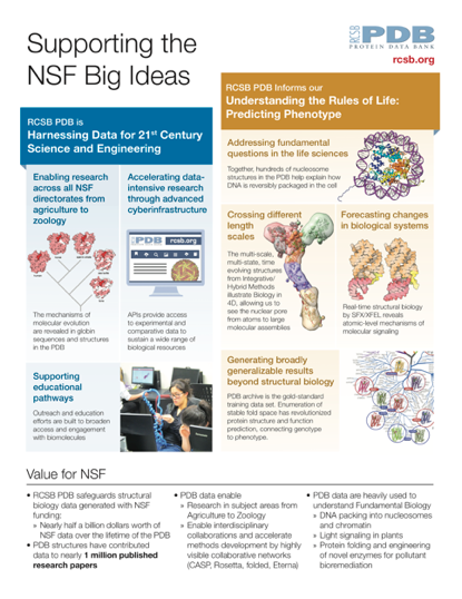 Flyer describing PDB and NSF common goals