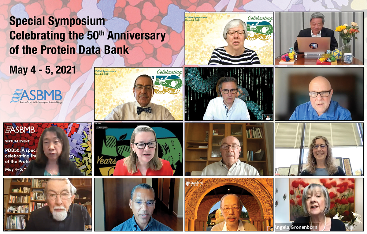 Collage of PDB50 meeting speakers