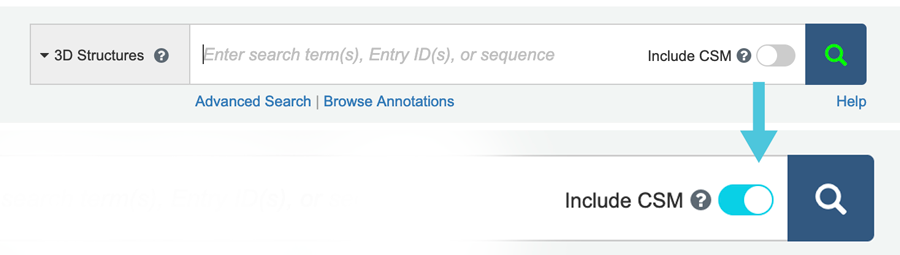 Activate CSM search on rcsb.org