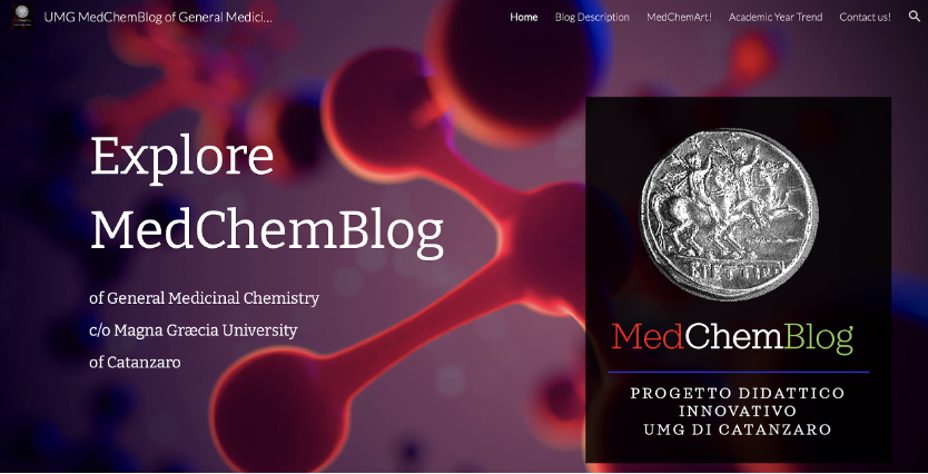 Homepage screenshot of the first MedChemBlog