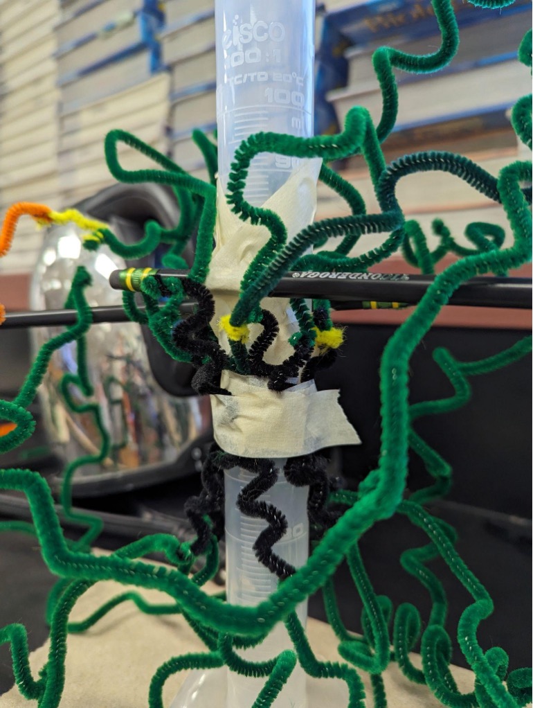 Catalase model created with pipe cleaners