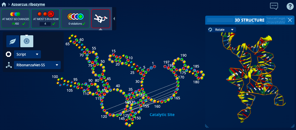 3D structure of the Azoarcus ribozyme